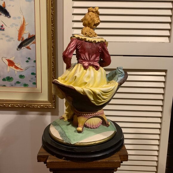 Vintage Valentino by Miriam 16” Mother and Child Figurine Status Wooden Base - Picture 7 of 12